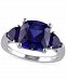Lab-Created Sapphire Three Stone Ring (7-1/10 ct. t. w. ) in Sterling Silver