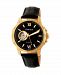 Heritor Automatic Bonavento Gold & Black Leather Watches 44mm