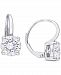 Lab-Created Moissanite Solitaire Leverback Earrings (4 ct. t. w. ) in 14k White Gold