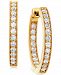 Diamond Small In & Out Hoop Earrings (5/8 ct. t. w. ) in 14k Gold, 0.75"