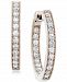 Diamond Small In & Out Hoop Earrings (5/8 ct. t. w. ) in 14k White Gold, 0.75"