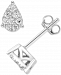 Diamond Teardrop Cluster Stud Earrings (1/4 ct. t. w. ) in 10k White Gold