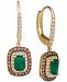 Le Vian Costa Smeralda Emerald (3/4 ct. t. w. ) & Diamond (5/8 ct. t. w. ) Drop Earrings in 14k Gold