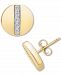 Wrapped Diamond Disc Stud Earrings (1/10 ct. t. w. ) in 14k Gold, Created for Macy's