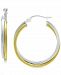 Giani Bernini Small Two-Tone Twist Hoop Earrings in Sterling Silver & 18K Gold-Plated Sterling Silver, 3/4", Created for Macy's