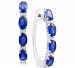 Effy Sapphire (2-1/2 ct. t. w. ) & Diamond Accent Hoop Earrings in 14k White Gold