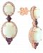 Lali Jewels Opal (3-5/8 ct. t. w. ), Pink Sapphire (1/2 ct. t. w. ) & Diamond (1/3 ct. t. w. ) Drop Earrings in 14k Rose Gold