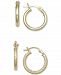 Giani Bernini 2-Pc. Set Hoop Earrings in 18K Gold-Plated Sterling Silver, Created for Macy's