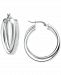Giani Bernini Cubic Zirconia Small Twist Hoop Earrings, 1", Created for Macy's