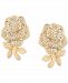 Enchanted Disney Fine Jewelry Diamond Rose Belle Stud Earrings (1/8 ct. t. w. ) in 10k Rose Gold