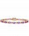 Amethyst (7-1/5 ct. t. w. ) with Diamond Accent Tennis Bracelet in 18K Rose Gold over Sterling Silver