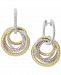 Effy Diamond Tri-Color Drop Earrings (1 ct. t. w. ) in 14k Gold, 14k White Gold and 14k Rose Gold