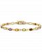 Multi-Gemstone Marquise Bracelet (4-1/2 ct. t. w. ) in 18k Gold-Plated Sterling Silver