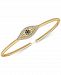 Wrapped Multicolor Diamond Evil Eye Bangle Bracelet (1/5 ct. t. w. ) in 14k Gold-Plated Sterling Silver, Created for Macy's