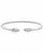 Wrapped Diamond Scattered Cluster Flex Cuff Bangle Bracelet (1/3 ct. t. w. ) in Sterling Silver, Created for Macy's
