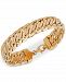 Wide Fancy Link Chain Bracelet in 14k Gold