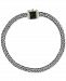 Effy Black Diamond Barrel Cluster Woven Link Bracelet (1/5 ct. t. w. ) in Sterling Silver & 18k Gold
