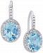 Blue Topaz (6-3/8 ct. t. w. ) and Diamond Accent Drop Earrings in Sterling Silver