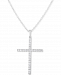 Forever Grown Diamonds Lab-Created Diamond Cross Pendant Necklace (1/2 ct. t. w. ) in Sterling Silver