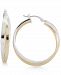 Two-Tone Overlapped Hoop Earrings in Sterling Silver and 14k Gold-Plate
