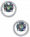 Mystic Topaz (1-3/4 ct. t. w. ) and Diamond (1/6 ct. t. w. ) Circle Stud Earrings in Sterling Silver