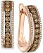 Le Vian Chocolate and White Diamond Hoop Earrings in 14k Rose Gold (9/10 ct. t. w. )