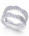Diamond Curved Overlapped Solitaire Enhancer Ring Guard (1 ct. t. w. ) in 14k White Gold