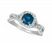 Sapphire (1 ct. t. w. ) & Diamond (5/8 ct. t. w. ) Ring in 14k White Gold
