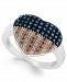 Sterling Silver Ring, Diamond and Diamond Accent Flag Heart Ring (1/3 ct. t. w. )
