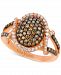 Le Vian Chocolatier Diamond Oval Cluster Ring (1 ct. t. w. ) in 14k Rose Gold