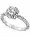 Diamond Swirl Halo Engagement Ring (1-1/3 ct. t. w. ) in 14k White Gold