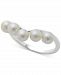 Cultured Freshwater Pearl (4 - 4-1/2mm) "V" Ring in Sterling Silver