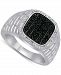 Men's Black & White Diamond Ring (3/4 ct. t. w. ) in Sterling Silver