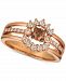 Le Vian Creme Brulee Diamond Halo Three-Row Ring (5/8 ct. t. w. ) in 14k Rose Gold