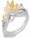 Enchanted Disney Fine Jewelry Diamond Tiana Ring (1/10 ct. t. w. ) in Sterling Silver & 10k Gold