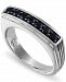 Esquire Men's Jewelry Black Sapphire Ring (1 ct. t. w. ) in Sterling Silver, Created for Macy's