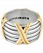 Peter Thomas Roth Wide Crisscross Ring in Sterling Silver & Gold-Plate