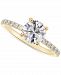 Portfolio by De Beers Forevermark Diamond Solitaire Round-Cut Pave Engagement Ring (7/8 ct. t. w. ) in 14k Gold