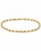 Italian Gold Diamond Cut Rope Chain Bracelet (4mm) in 14k Gold, Made in Italy