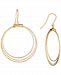 Textured Multi-Circle Drop Earrings in 14k Gold-Plated Sterling Silver