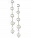 Cultured Freshwater Pearl (5-5-1/2mm) Chain Drop Earrings in Sterling Silver