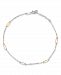 Oval Link Anklet in 14k White, Yellow and Rose Gold