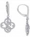 Lab-Created Moissanite Quatrefoil Leverback Drop Earrings (1 ct. t. w. ) in Sterling Silver