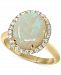 Opal (2-1/3 ct. t. w. ) & Diamond (1/4 ct. t. w. ) Halo Ring in 14k Gold