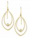 Diamond Accent Twin Drop Earrings in 14K Yellow Gold