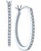 Diamond Oval Hoop Earrings (1/10 ct. t. w. ) in Sterling Silver