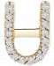 Wrapped Diamond Initial U Single Stud Earring (1/20 ct. t. w. ) in 14k Gold, Created for Macy's