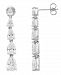 Arabella Cubic Zirconia Graduated Linear Earrings in Sterling Silver (8 ct. t. w. )