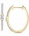 Wrapped Certified Diamond Princess Hoop Earrings (1/6 ct. t. w. ) in 14k Gold, Created for Macy's