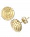 Swirl Stud Earrings Set in 14k Gold (10mm)